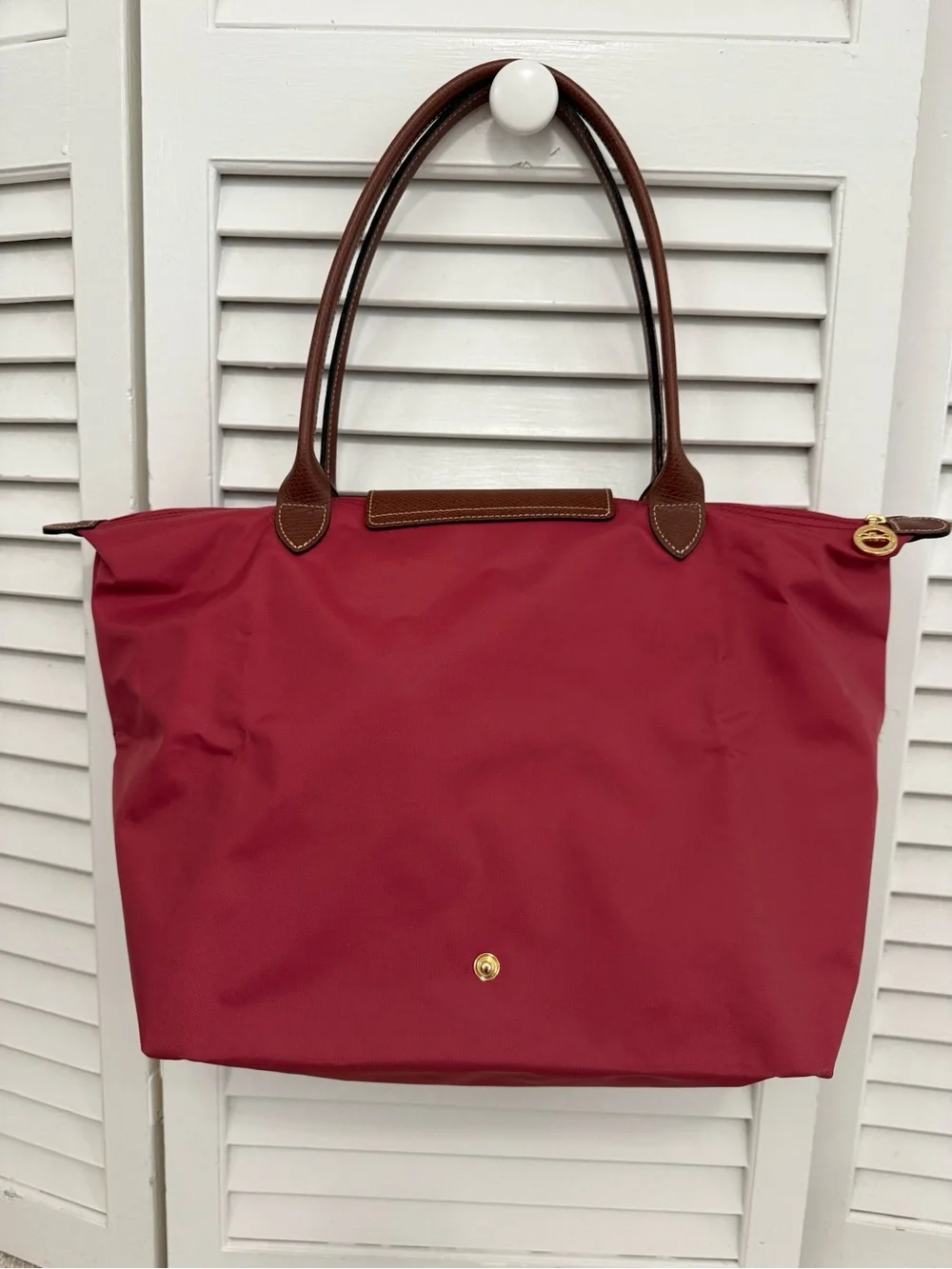 Longchamp Le Pliage Original Large Nylon Shoulder Tote Bag Fig - Picture 4 of 11